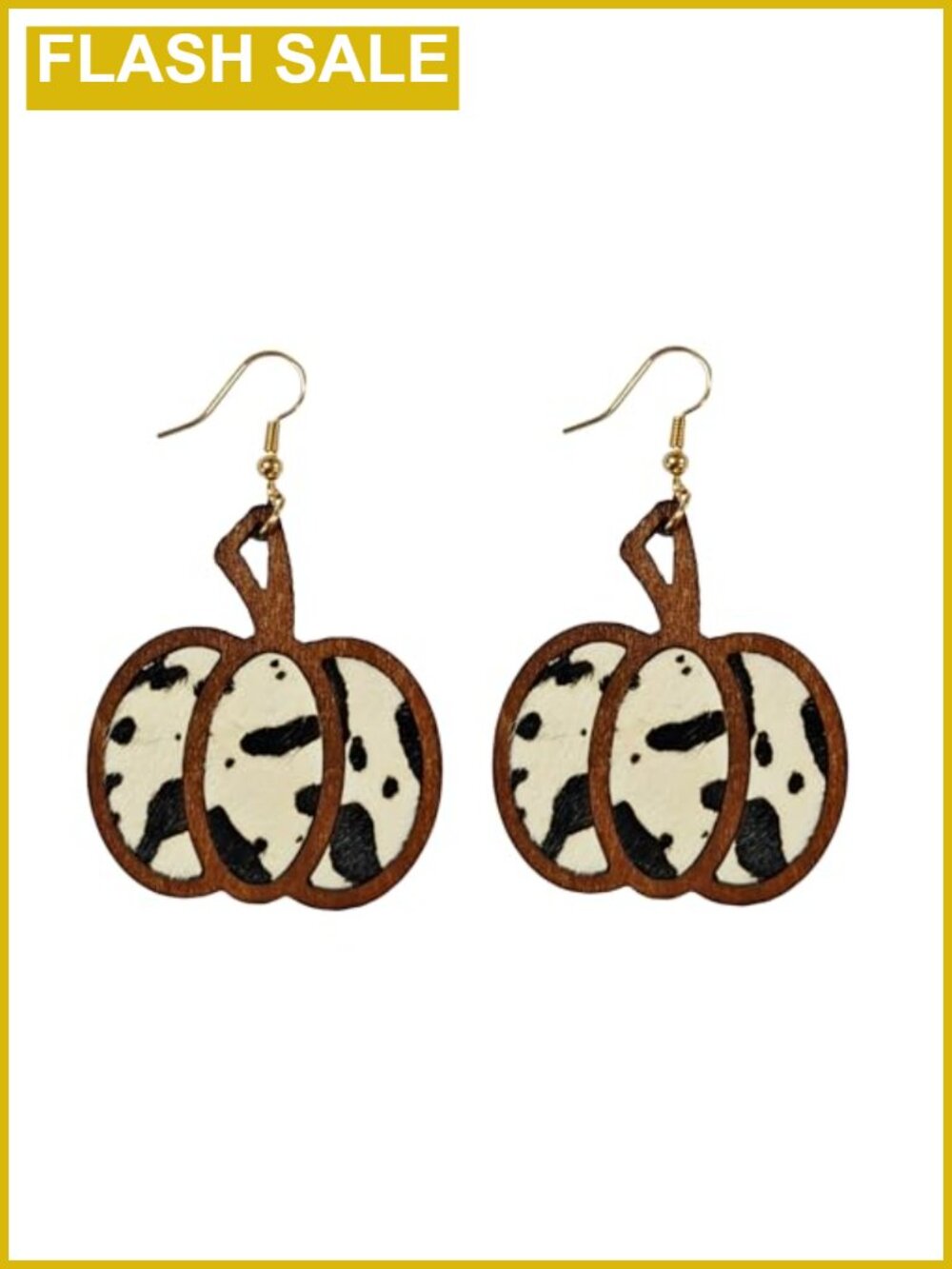 Thanksgiving Pumpkin Dangle Earrings Acrylic Wood Alloy French Wire